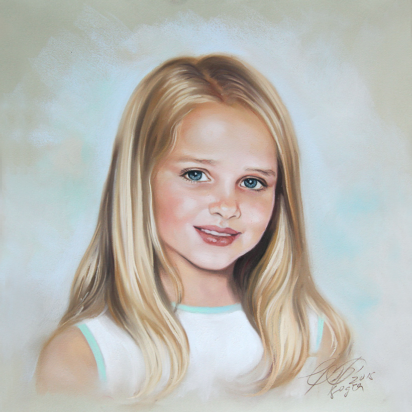 Children Pastel portrait