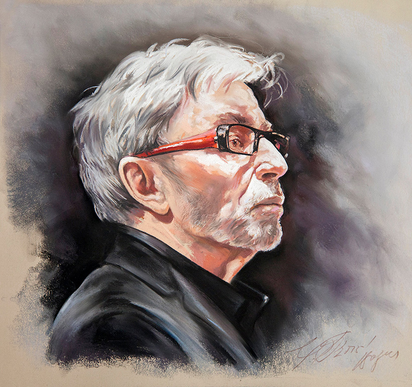 Orchestra Director PAStel Portrait Musician Painting