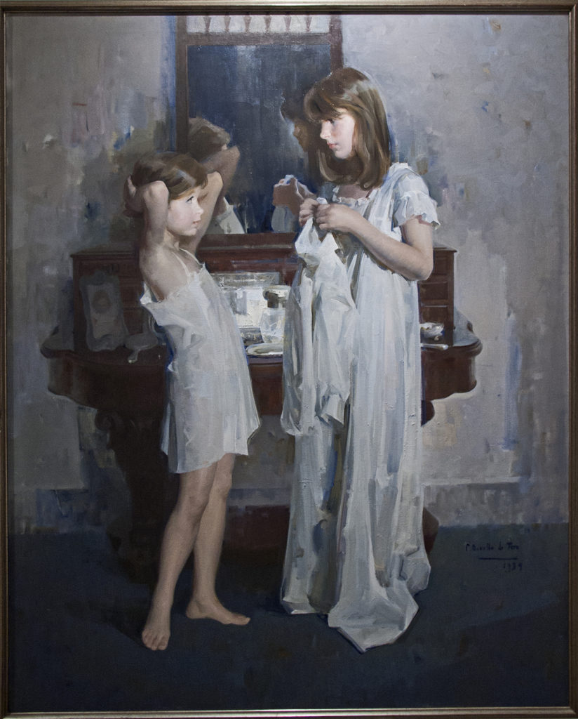 "Infancia reveladora", 1989, Oil painting, Museo Revello de Toro, Málaga