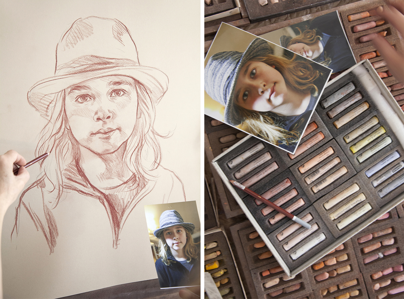 Portrait Drawing Using Soft Pastels