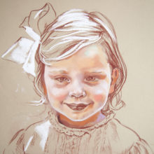 Pastel portrait of a Little girl, my art in the making - Pastel Portraits