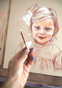 Pastel portrait of a Little girl, my art in the making - Pastel Portraits