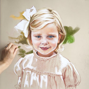 Pastel portrait of a Little girl, my art in the making - Pastel Portraits