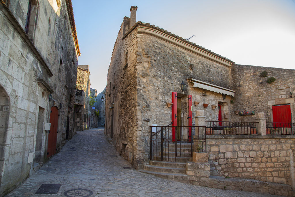 Walking through the streets of the old village Baux en Provence, photo by Bogra art studio, 2019