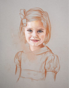 Pastel Portrait process of a very charismatic girl - Pastel Portraits