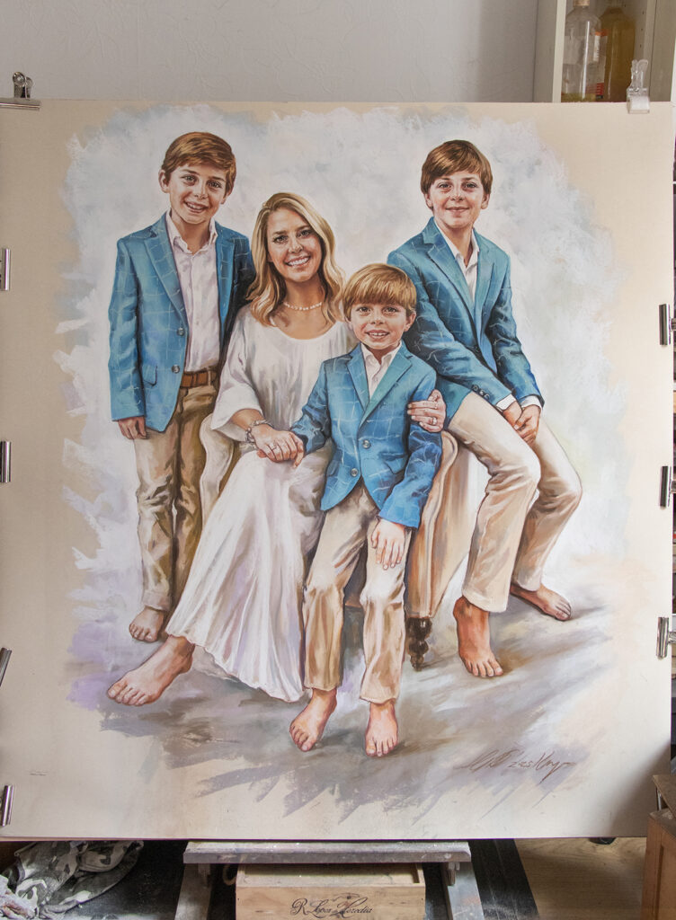 Soft Pastel portrait painting of a family on UART Pastel paper, 45 x 53 inches © photo Bogra art Studio 2025 Soft Pastel portrait painting of a family on UART Pastel paper, 45 x 53 inches © photo Bogra art Studio 2025